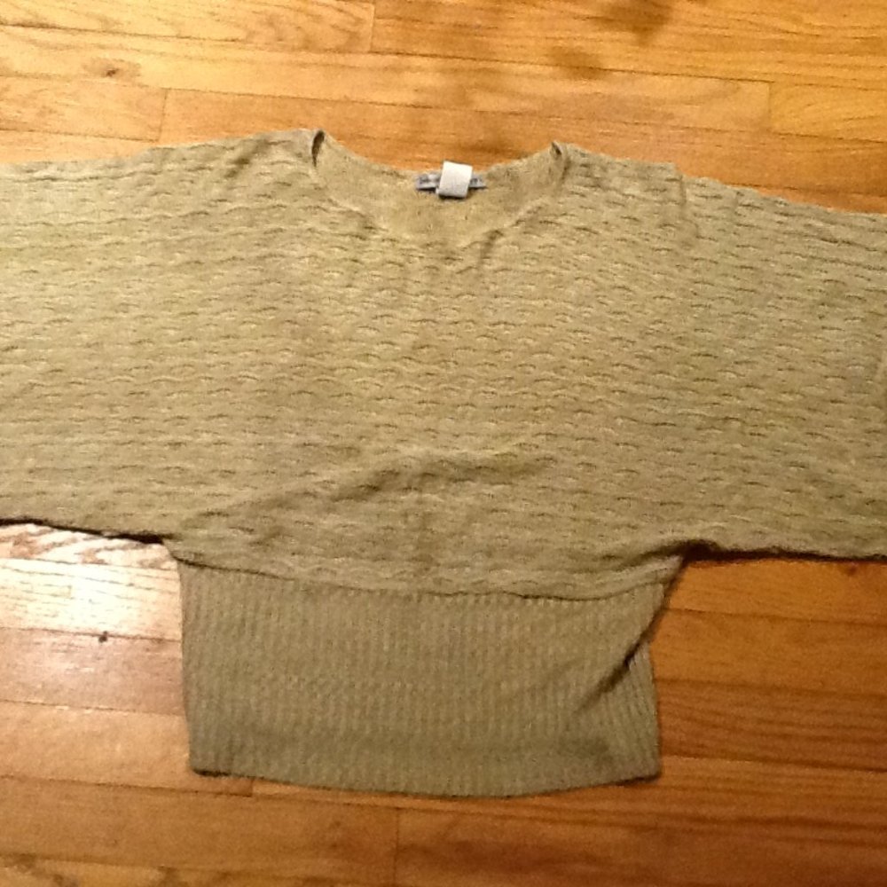 Textured Tan Dolman Sweater